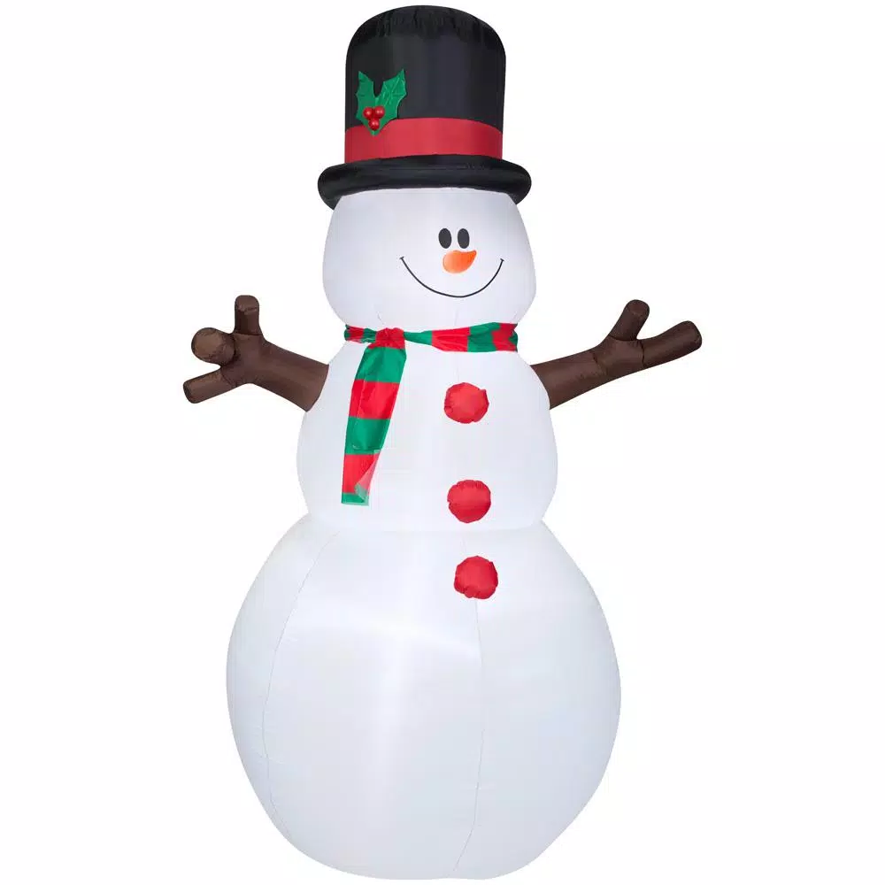 Airblown 5 Ft. W X 8 Ft. H Inflatable Snowman With Christmas Scarf And Hat 5 Airblown 5 Ft. W X 8 Ft. H Inflatable Snowman With Christmas Scarf And Hat - Image 3