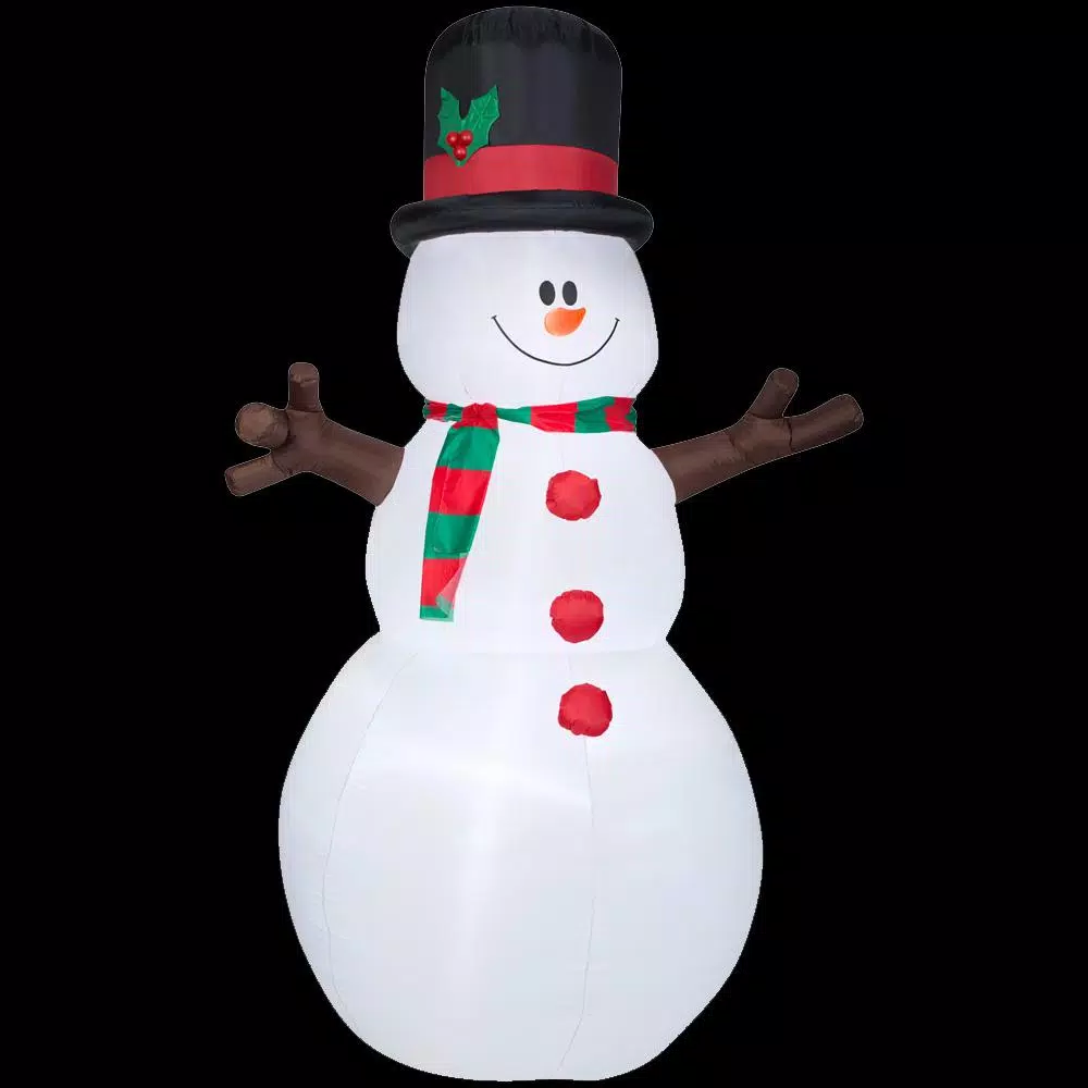 Airblown 5 Ft. W X 8 Ft. H Inflatable Snowman With Christmas Scarf And Hat 3 Airblown 5 Ft. W X 8 Ft. H Inflatable Snowman With Christmas Scarf And Hat