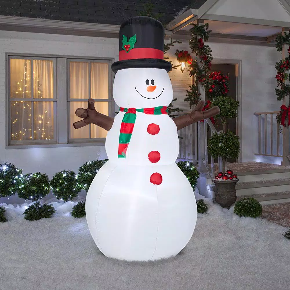 Airblown 5 Ft. W X 8 Ft. H Inflatable Snowman With Christmas Scarf And Hat 4 Airblown 5 Ft. W X 8 Ft. H Inflatable Snowman With Christmas Scarf And Hat - Image 2