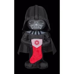 Airblown 3.5 Ft. Inflatable Christmas Airblown Stylized Darth Vader With Stocking Star Wars