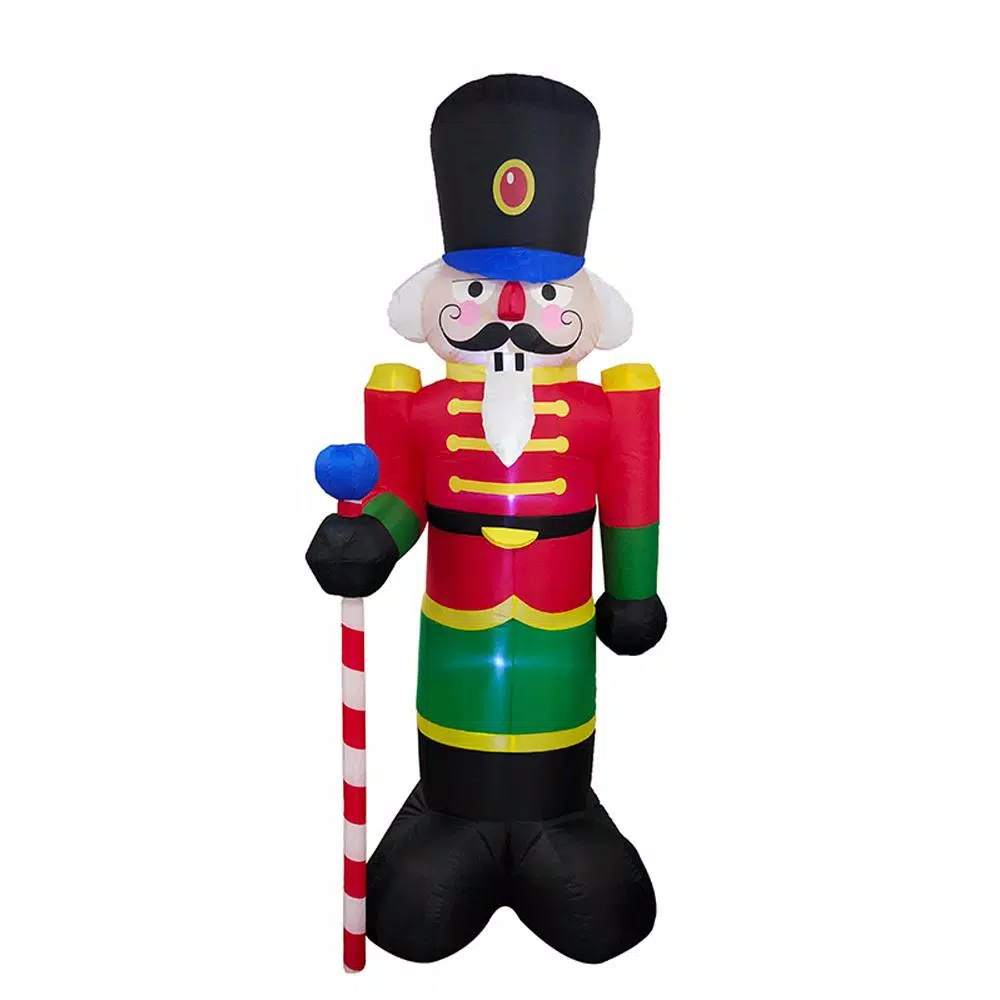 ALEKO 96 In. Christmas Inflatable Nutcracker With UL Certified Blower And LED Lights 3 ALEKO 96 In. Christmas Inflatable Nutcracker With UL Certified Blower And LED Lights