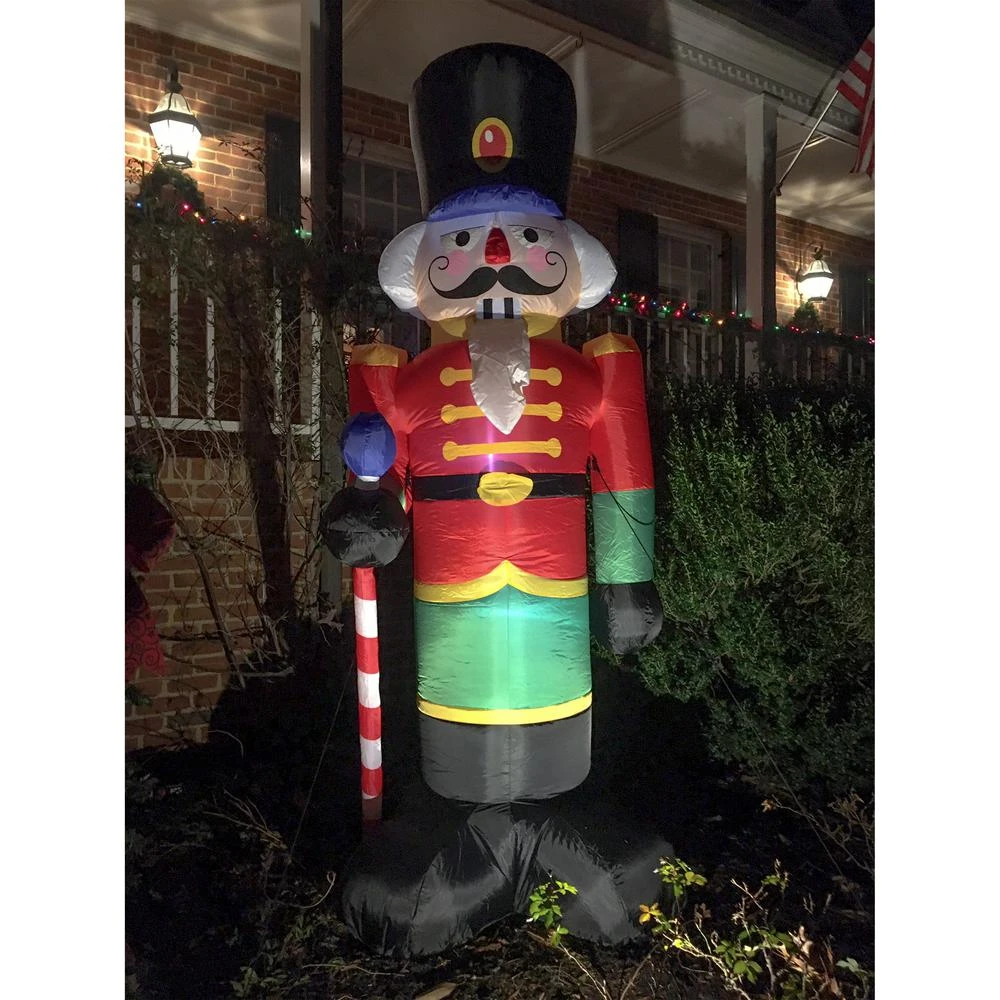 ALEKO 96 In. Christmas Inflatable Nutcracker With UL Certified Blower And LED Lights 9 ALEKO 96 In. Christmas Inflatable Nutcracker With UL Certified Blower And LED Lights - Image 7