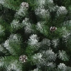 ALEKO 7 Ft. Unlit Flocked Artificial Christmas Tree With Pine Cones -Alpine Corporation Shop aleko unlit christmas trees ct83h1000 hd 4f 1000