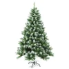 ALEKO 7 Ft. Unlit Flocked Artificial Christmas Tree With Pine Cones 2 ALEKO 7 Ft. Unlit Flocked Artificial Christmas Tree With Pine Cones -Alpine Corporation Shop aleko unlit christmas trees ct83h1000 hd 64 1000