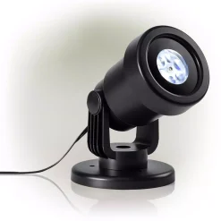 Alpine Corporation Christmas Rotating Projection With White LED Lights, Snowflake Design