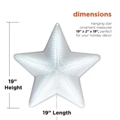 Alpine Corporation 19 In. Tall Christmas 3D Hanging Star Ornament Decoration With LED Lights 15 Alpine Corporation 19 In. Tall Christmas 3D Hanging Star Ornament Decoration With LED Lights -Alpine Corporation Shop alpine corporation christmas ornaments cfy108 40 1000