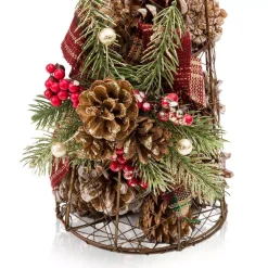 Alpine Corporation 20 In. Tall Rustic Pinecone Christmas Tree Decor -Alpine Corporation Shop alpine corporation christmas ornaments cim304hh l 1f 1000