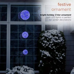 Alpine Corporation 37 In. Tall 3-Tier Christmas Ornaments With Chasing Blue And White LED Lights 17 Alpine Corporation 37 In. Tall 3-Tier Christmas Ornaments With Chasing Blue And White LED Lights -Alpine Corporation Shop alpine corporation christmas ornaments cor164 77 1000