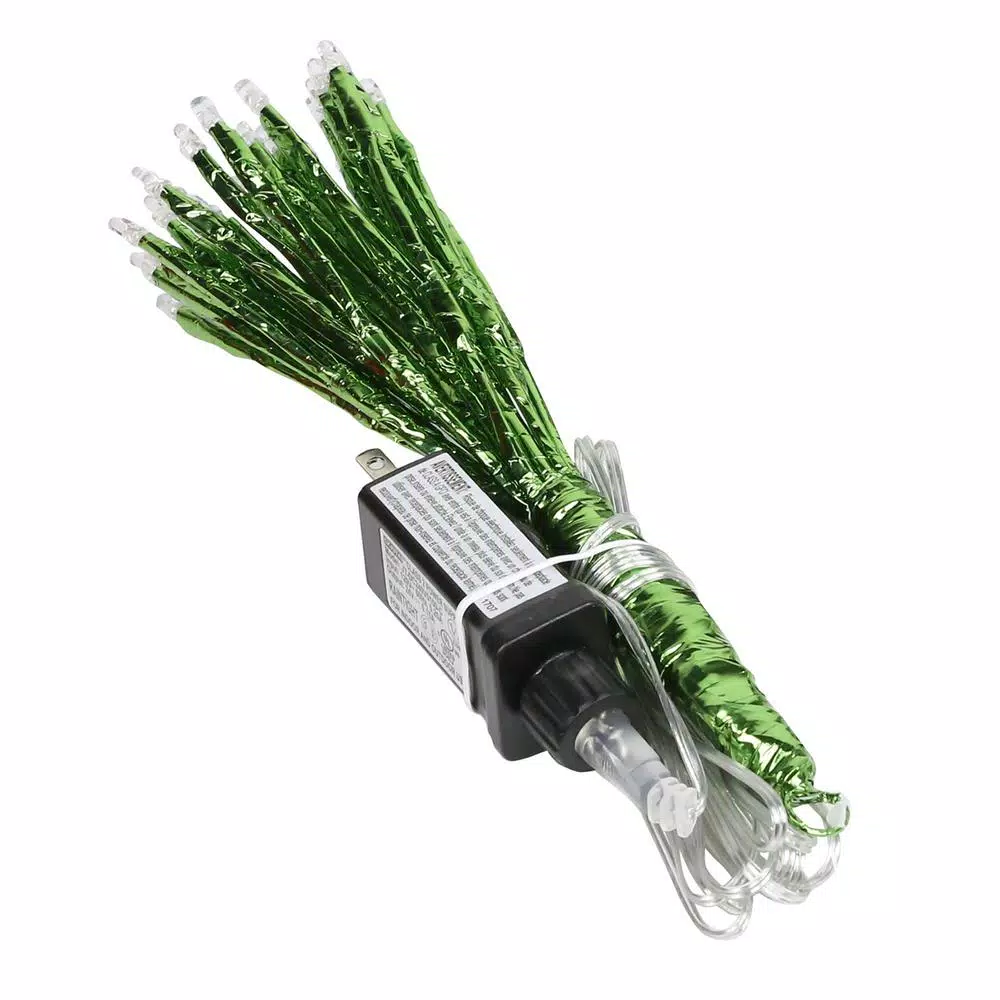 Alpine Corporation 10 In. Tall Christmas Twig Snowflake Ornament With LED Lights, Green 10 Alpine Corporation 10 In. Tall Christmas Twig Snowflake Ornament With LED Lights, Green - Image 8