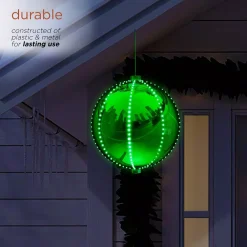 Alpine Corporation 13 In. Tall Hanging Christmas Ball Ornament With LED Lights, Green 19 Alpine Corporation 13 In. Tall Hanging Christmas Ball Ornament With LED Lights, Green -Alpine Corporation Shop alpine corporation christmas ornaments lpa108l gn 77 1000