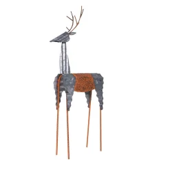 Alpine Corporation 30 In. Tall Metal Rustic Standing Reindeer Christmas Decoration 19 Alpine Corporation 30 In. Tall Metal Rustic Standing Reindeer Christmas Decoration -Alpine Corporation Shop alpine corporation christmas yard decorations jum324 4f 1000