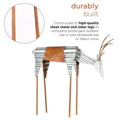 Alpine Corporation 20 In. Tall Metal Rustic Grazing Reindeer Christmas Decoration 14 Alpine Corporation 20 In. Tall Metal Rustic Grazing Reindeer Christmas Decoration -Alpine Corporation Shop alpine corporation christmas yard decorations jum326 1d 1000