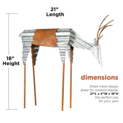 Alpine Corporation 20 In. Tall Metal Rustic Grazing Reindeer Christmas Decoration 12 Alpine Corporation 20 In. Tall Metal Rustic Grazing Reindeer Christmas Decoration -Alpine Corporation Shop alpine corporation christmas yard decorations jum326 40 1000