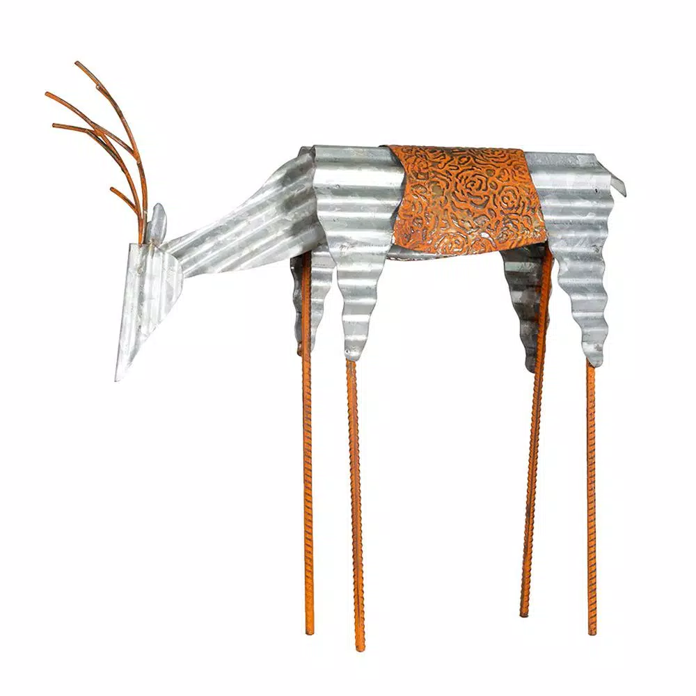 Alpine Corporation 20 In. Tall Metal Rustic Grazing Reindeer Christmas Decoration 10 Alpine Corporation 20 In. Tall Metal Rustic Grazing Reindeer Christmas Decoration - Image 8