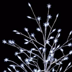 Alpine Corporation 58 In. Tall Frosty Christmas Snowflake Tree With Cool White LED Lights 16 Alpine Corporation 58 In. Tall Frosty Christmas Snowflake Tree With Cool White LED Lights -Alpine Corporation Shop alpine corporation outdoor christmas trees lan252l 4f 1000