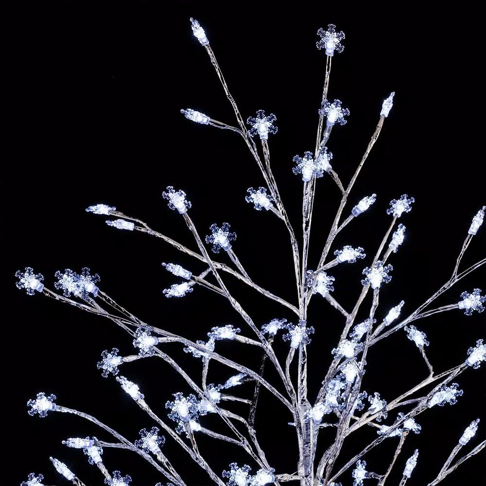 Alpine Corporation 58 In. Tall Frosty Christmas Snowflake Tree With Cool White LED Lights 9 Alpine Corporation 58 In. Tall Frosty Christmas Snowflake Tree With Cool White LED Lights - Image 7