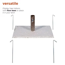 Alpine Corporation Indoor/Outdoor Artificial Flocked Christmas Tree With Warm White LED Lights, Brown -Alpine Corporation Shop alpine corporation pre lit christmas trees bys146l ww 40 1000