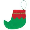 Amscan 4.5 In. Felt Mini Elf Red And Green Christmas Stockings With Gold Trim (6-Count, 4-Pack) -Alpine Corporation Shop amscan christmas stockings 397643 64 1000