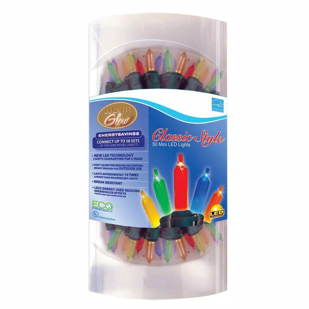 Brite Star 50-Count Warm Glow Traditional Mini LED Multi-Color Christmas Light Set 4 Brite Star 50-Count Warm Glow Traditional Mini LED Multi-Color Christmas Light Set - Image 2