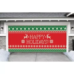 My Door Decor 7 Ft. X 16 Ft. Ugly Christmas Sweater Happy Holidays-Christmas Garage Door Decor Mural For Double Car Garage 8 My Door Decor 7 Ft. X 16 Ft. Ugly Christmas Sweater Happy Holidays-Christmas Garage Door Decor Mural For Double Car Garage -Alpine Corporation Shop christmas flags 285905xmas 018 4f 1000