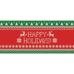 My Door Decor 7 Ft. X 16 Ft. Ugly Christmas Sweater Happy Holidays-Christmas Garage Door Decor Mural For Double Car Garage