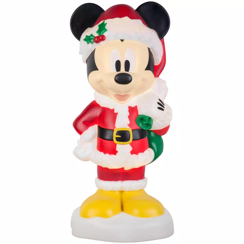 Gemmy 2 Ft. Tall White Lighted Christmas Outdoor Decor-Mickey With Gifts-Disney 3 Gemmy 2 Ft. Tall White Lighted Christmas Outdoor Decor-Mickey With Gifts-Disney