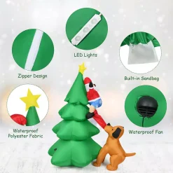 Costway 6.5 Ft. Pre-lit LED Lights Christmas Inflatable Tree Santa Christmas Inflatable With Zipper 14 Costway 6.5 Ft. Pre-lit LED Lights Christmas Inflatable Tree Santa Christmas Inflatable With Zipper -Alpine Corporation Shop costway christmas inflatables cm21705us fa 1000