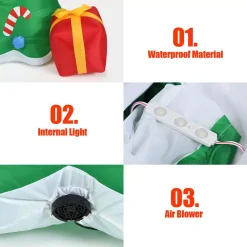 Costway 6 Ft. Pre-lit LED Lights Christmas Tree With Gift Boxes Blow Up Christmas Inflatable With Zipper -Alpine Corporation Shop costway christmas inflatables cm22862us 76 1000