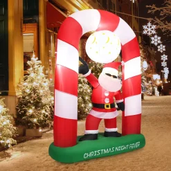Costway 7.5 Ft. Christmas Inflatable Lighted Santa Claus Stand On Archway Yard Decoration 15 Costway 7.5 Ft. Christmas Inflatable Lighted Santa Claus Stand On Archway Yard Decoration -Alpine Corporation Shop costway christmas inflatables cm22883us 31 1000