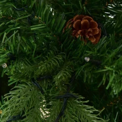 Costway 8 Ft. Pre-Lit LED Artificial Christmas Tree Hinged With 600 LED Lights And Pine Cones 14 Costway 8 Ft. Pre-Lit LED Artificial Christmas Tree Hinged With 600 LED Lights And Pine Cones -Alpine Corporation Shop costway pre lit christmas trees cm20637 1f 1000