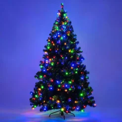 Costway 7.5 Ft. Pre-Lit Dense Artificial Christmas Tree Hinged With 550 Multi-Color Lights And Stand 12 Costway 7.5 Ft. Pre-Lit Dense Artificial Christmas Tree Hinged With 550 Multi-Color Lights And Stand -Alpine Corporation Shop costway pre lit christmas trees cm21224 1f 1000