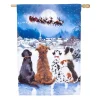 Evergreen 28 In. X 44 In. Christmas Dogs House Satin Flag 1 Evergreen 28 In. X 44 In. Christmas Dogs House Satin Flag -Alpine Corporation Shop evergreen christmas flags 13a4577 64 1000