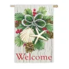 Evergreen 28 In. X 44 In. Costal Christmas House Sub Suede Flag -Alpine Corporation Shop evergreen christmas flags 13s3529 64 1000