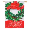 Evergreen 28 In. X 44 In. Merry Christmas Bow House Suede Flag -Alpine Corporation Shop evergreen christmas flags 13s4626 64 1000