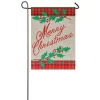 Evergreen 18 In. X 12.5 In. Merry Christmas Plaid Garden Burlap Flag -Alpine Corporation Shop evergreen christmas flags 14b8112 64 1000