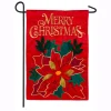 Evergreen 18 In. X 12.5 In. Christmas Poinsettia Garden Applique Flag 1 Evergreen 18 In. X 12.5 In. Christmas Poinsettia Garden Applique Flag -Alpine Corporation Shop evergreen christmas flags 168963 64 1000