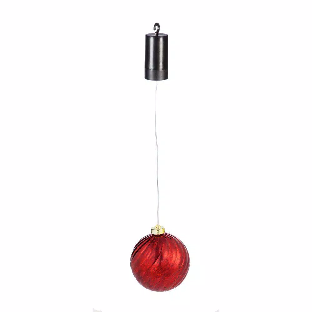 Evergreen 5 In. Red Shatterproof LED Ball Outdoor Safe Battery Operated Christmas Ornament 3 Evergreen 5 In. Red Shatterproof LED Ball Outdoor Safe Battery Operated Christmas Ornament