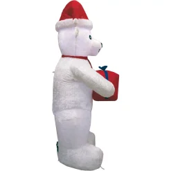 Fraser Hill Farm 8 Ft. Pre-Lit Plush Polar Bear Christmas Inflatable -Alpine Corporation Shop fraser hill farm christmas inflatables fhfinplrbr08 1l c3 1000