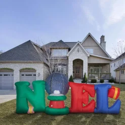 Fraser Hill Farm 8 Ft. NOEL Snow Globe Christmas Inflatable With Lights -Alpine Corporation Shop fraser hill farm christmas inflatables fhfnoel081 l 31 1000