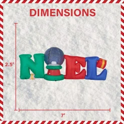 Fraser Hill Farm 8 Ft. NOEL Snow Globe Christmas Inflatable With Lights -Alpine Corporation Shop fraser hill farm christmas inflatables fhfnoel081 l 40 1000