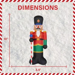 Fraser Hill Farm 10 Ft. Nutcracker Christmas Inflatable With Lights -Alpine Corporation Shop fraser hill farm christmas inflatables fhfnutcrk201 l 40 1000
