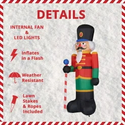 Fraser Hill Farm 10 Ft. Nutcracker Christmas Inflatable With Lights -Alpine Corporation Shop fraser hill farm christmas inflatables fhfnutcrk201 l a0 1000