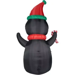 Fraser Hill Farm 10 Ft. Penguin And Candy Cane Christmas Inflatable With Lights -Alpine Corporation Shop fraser hill farm christmas inflatables fhfpengn101 l 77 1000