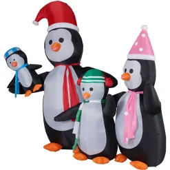 Fraser Hill Farm 10 Ft. Penguin Family Christmas Inflatable With Lights -Alpine Corporation Shop fraser hill farm christmas inflatables fhfpengnf101 l 1d 1000