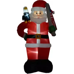 Fraser Hill Farm 8 Ft. Americana Santa With Bald Eagle Christmas Inflatable With Lights -Alpine Corporation Shop fraser hill farm christmas inflatables fhfsanta081 l 1d 1000