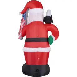 Fraser Hill Farm 8 Ft. Americana Santa With Bald Eagle Christmas Inflatable With Lights -Alpine Corporation Shop fraser hill farm christmas inflatables fhfsanta081 l 77 1000