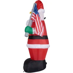 Fraser Hill Farm 8 Ft. Americana Santa With Bald Eagle Christmas Inflatable With Lights -Alpine Corporation Shop fraser hill farm christmas inflatables fhfsanta081 l c3 1000