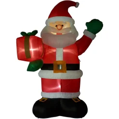 Fraser Hill Farm 10 Ft. Santa Claus With Gift Bag Christmas Inflatable With Lights -Alpine Corporation Shop fraser hill farm christmas inflatables fhfsanta102 l 1d 1000