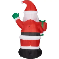 Fraser Hill Farm 10 Ft. Santa Claus With Gift Bag Christmas Inflatable With Lights -Alpine Corporation Shop fraser hill farm christmas inflatables fhfsanta102 l 4f 1000