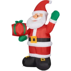 Fraser Hill Farm 10 Ft. Santa Claus With Gift Bag Christmas Inflatable With Lights -Alpine Corporation Shop fraser hill farm christmas inflatables fhfsanta102 l 77 1000